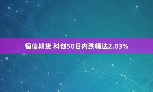 恒信期货 科创50日内跌幅达2.03%