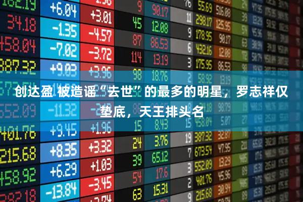 创达盈 被造谣“去世”的最多的明星,罗志祥仅垫底,天王排头名