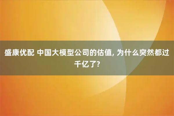 盛康优配 中国大模型公司的估值, 为什么突然都过千亿了?