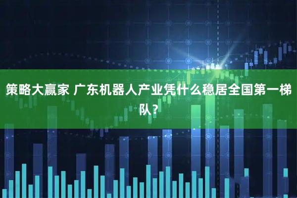 策略大赢家 广东机器人产业凭什么稳居全国第一梯队?